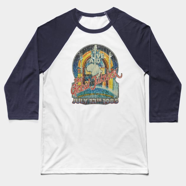 Live Aid Global Jukebox 1985 Baseball T-Shirt by JCD666